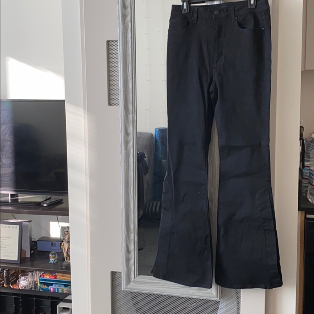 Forever 21 high flare high rise black jeans - Picture 2 of 5